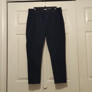 Loft Mid Rise Skinny Jeans in Velvet Dot